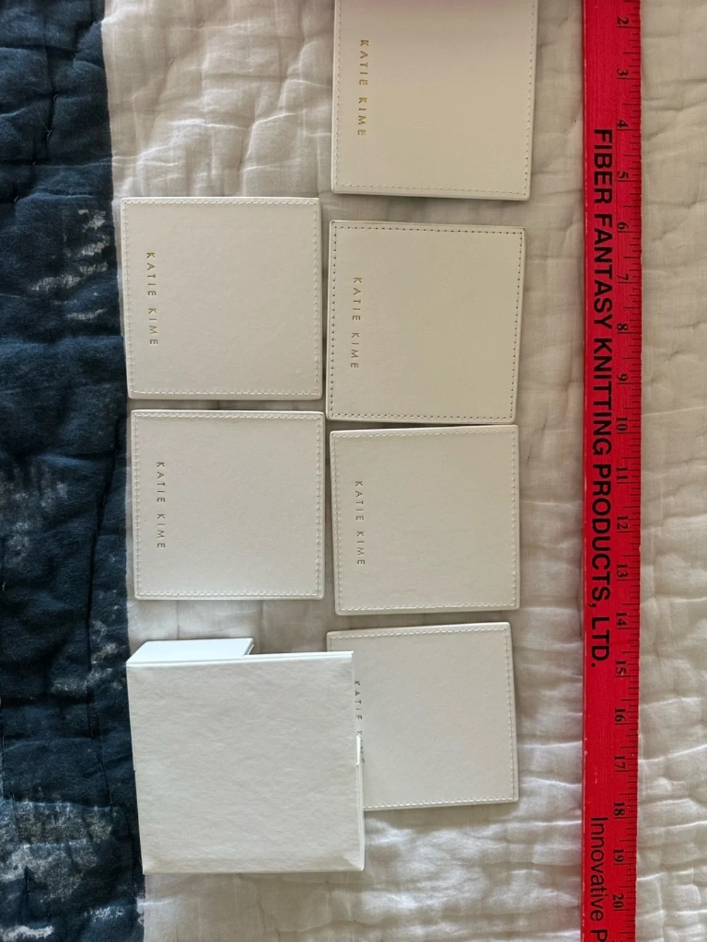 Katie Kime Square Chicago Toile Coaster Set NIB